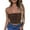 Coffee, variant on Women's Printed Strapless Bandeau Bras Yoga Exercise Wrap Pullover Trendy Breathable Wireless Tube Bras