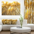 thumbnail image 1 of Autumn Bamboo Grove in Yellow - Oversized Forest Canvas Artwork, 1 of 3