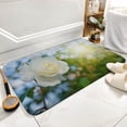 thumbnail image 5 of Fresh White Rose Area Doormat, Floral Doormat, White Area Doormat, , Blooming In The Sunrise Living Room Doormat,Home Decor, Welcome Mat,Indoor Doormat,Front Back Door Mat 17”x30”, 5 of 7