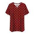 thumbnail image 6 of Plus Size Tops Sevevn Women's Fashion Summer Printed Plus Size Short Sleeve V-Neck Blouses Women's T-Shirts, 6 of 6