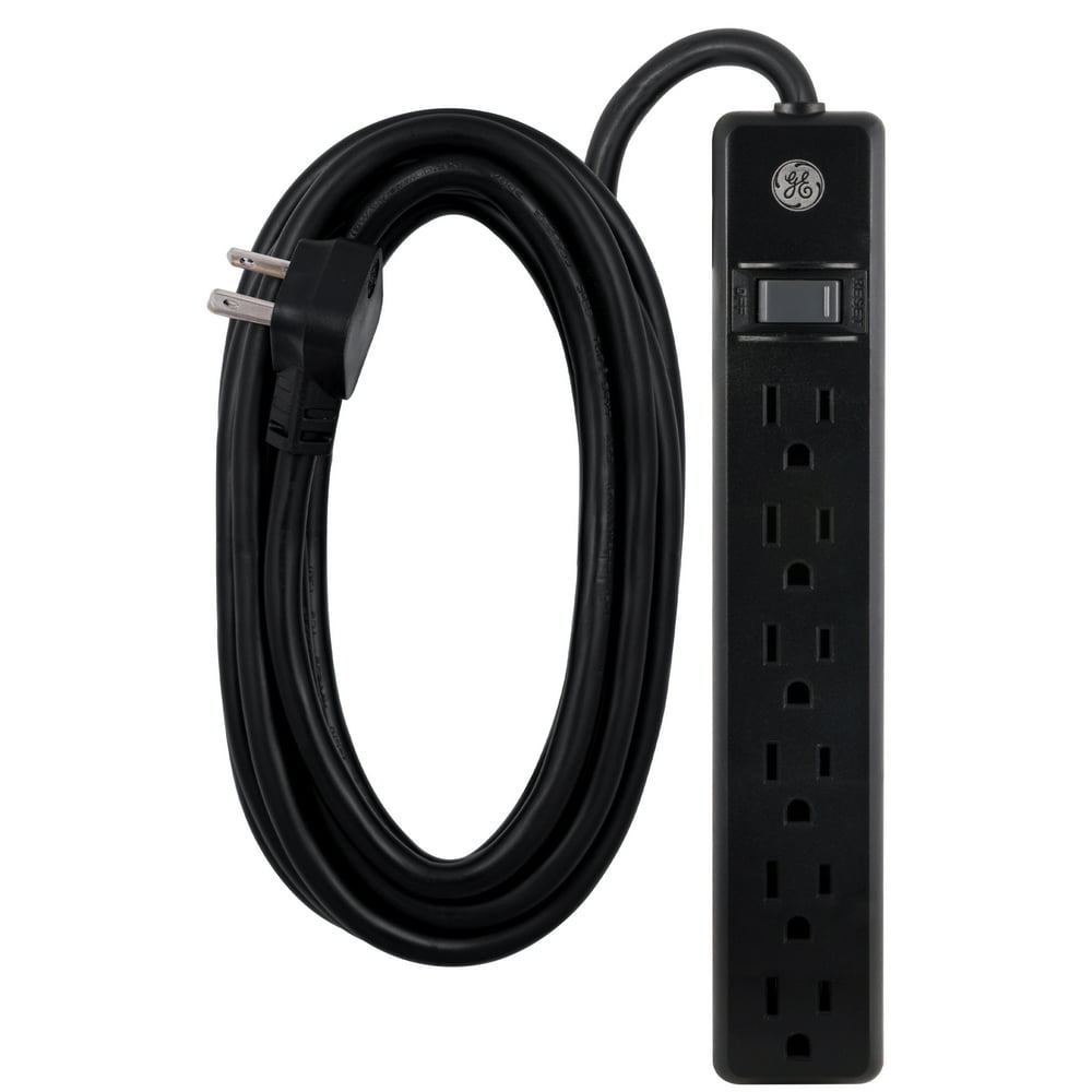 GENERAL ELECTRIC 12ft 6Outlet Power Strip with Surge Protection