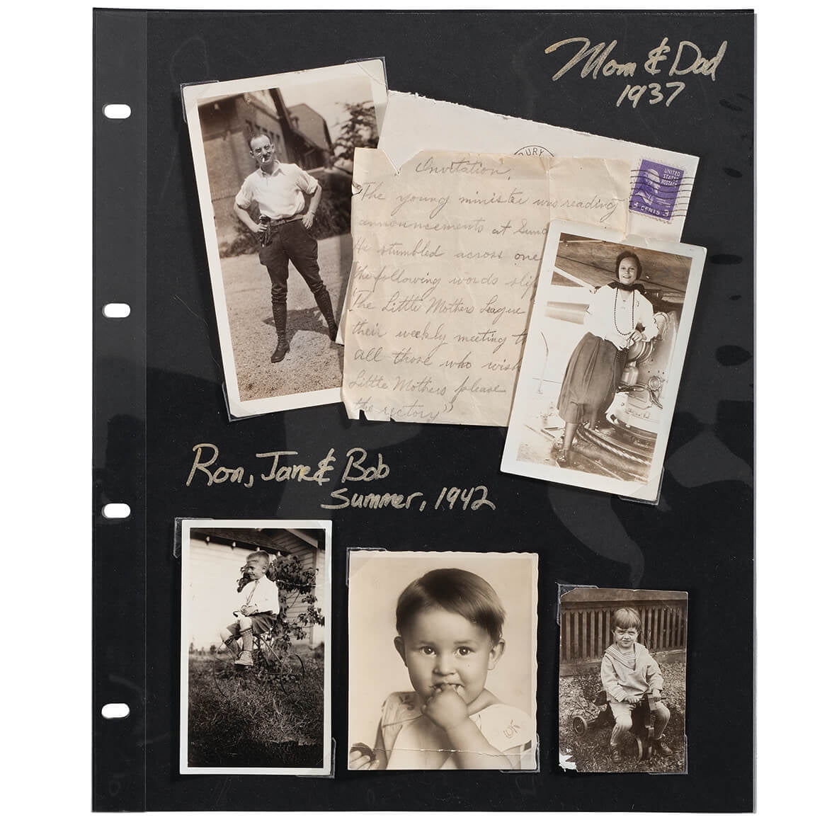 4-Ring Sheet Protectors Black