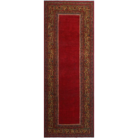 Vintage Maryam Red/Brown Runner, 3'11" x 10'9"