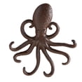 thumbnail image 2 of Octopus Cast Iron Hook | Unique Whimsical Decorative Wall Hook | 6.75" x 6", 2 of 2