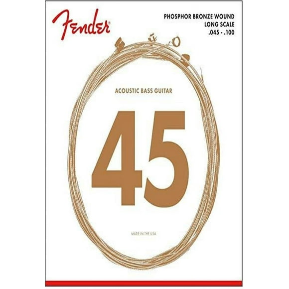 Cuerdas para bajo acústico Fender 8060, bronce fosforado, escala larga .045-.100