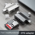 thumbnail image 4 of Lector de Tarjetas Multifunción 7 en 1 USB 2.0 Tipo C A SD Adaptador Lector de Memoria Flash USB para PC Accesorios para Portátiles Negro, 4 of 5