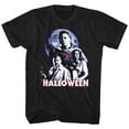 thumbnail image 1 of Halloween Scary Horror Slasher Movie Film Whole Ensemble Adult T-Shirt Tee, 1 of 2