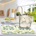thumbnail image 5 of Yayeee Dish Drying Mat for Kitchen Counter 18"x24" Microfiber Absorbent Pad, Beige Floral Pattern, 5 of 7