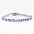 thumbnail image 3 of Tanzanite tennis Bracelet, 925 Sterling Silver, Tennis Bracelet, December Birthstone, Tanzanite Jewelry, Anniversary Gift, Gift For Her, 3 of 5