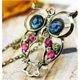 thumbnail image 4 of Fashion Classic Style Big Eyes Crystal Owl Design Sweater Chain Pendant Necklace, 4 of 7