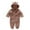 Khaki, variant on Edvintorg for Newborns Clothes 0-12Months Baby Romper Long Sleeve Boys Girls Color Plush Cute Bear Ears Winter Keep Warm Jumpsuit Rompers Baby Costume