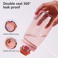 thumbnail image 3 of NIBOLOG 350ml/550ml DILLER Polycarbonate Space Cup Good Sealing Flip Lid Leakproof Sport Water Cup With Scale for Outdoor, 3 of 8