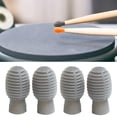 thumbnail image 3 of Caja de goma de tambor de silicona de 4 piezas perfecl gris amortiguador silencioso accesorios de percusión, 3 of 8