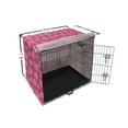 thumbnail image 6 of Floral Dog Crate Cover, Digitally Generated Illustration of Blooming Flower Silhouettes Botanical Art, Easy to Use Pet Kennel Cover Small Dogs Puppies Kittens, 7 Sizes, Pink Dark Magenta, by Ambesonne, 6 of 6