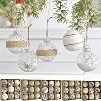 Twfbrm 9 Pcs Champagne Christmas Ball Ornaments, 3.15" Glitter Sequin Burlap Decorative Ball Pendants, Shatterproof Vintage Xmas Tree Hanging Baubles Christmas Decoration for Party Wedding Holiday