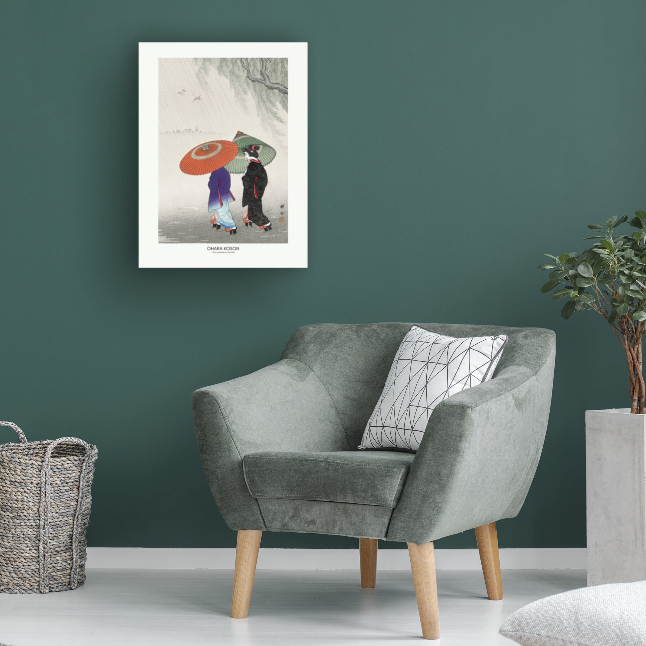 Trademark Fine Art Pictufy Two Women In The Rain Canvas Wall Art