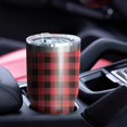 thumbnail image 4 of 30oz Red and White Checkered Pattern Tumblers Stainless Steel Tumbler with Lid and Straw,Vacuum Insulated Double Wall Travel Tumbler Cups Mug with Cleaning Brush for Coffee,Tea, 4 of 7