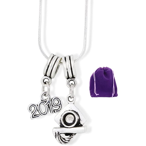2019 Graduation Party Gifts for Her Necklace Pendant Jewelry Charm Gift for Girls Women Men Boys Accessories Favors Class of 2019 Grad Gifts (alloy, womens)