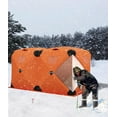 thumbnail image 5 of RONSHIN Pop Up Ice Fishing Shelter 140"x70"x79" Ice Fishing Tent Insulated Hub-Style Shelter with Waterproof Oxford Fabric, Includes Anchors, Ropes & Carry Bag for 2 to 8 Persons, 5 of 7
