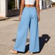 thumbnail image 5 of Pantalones de Cintura Elástica de las Mujeres Color Sólido Casual Bolsillo Pantalones de Pierna Recta para el Uso Deportivo Diario, 5 of 9