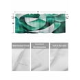 thumbnail image 4 of Valances for Windows Abstract Stitching Rod Pocket Cafe Window Treatments Valance Curtains for Kitchen Bathroom Laundry Basement Windows 42"x18", 4 of 9