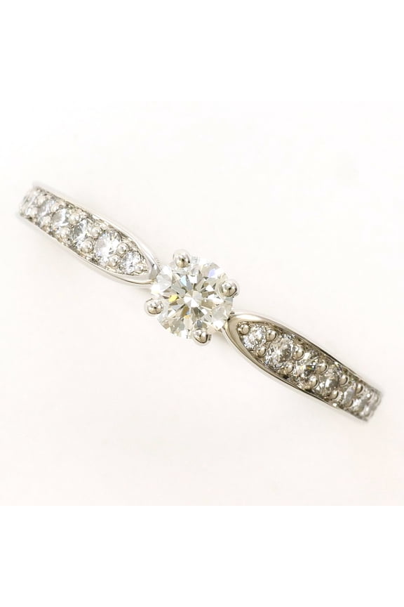Pre-Owned Tiffany & Co. Harmony PT950 Platinum Ring with One 0.19ct VVS1 Diamond, Approximately...