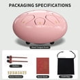 thumbnail image 3 of Tambor de acero Innowarmer para lluvia, 6 pulgadas, 8 notas, rosa, 3 of 6