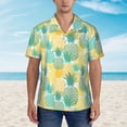 thumbnail image 4 of Lsque Pineapples1 pattern Hawaiian Shirt for Men, Unisex Summer Beach Casual Short Sleeve Button Down Shirts-Large, 4 of 9