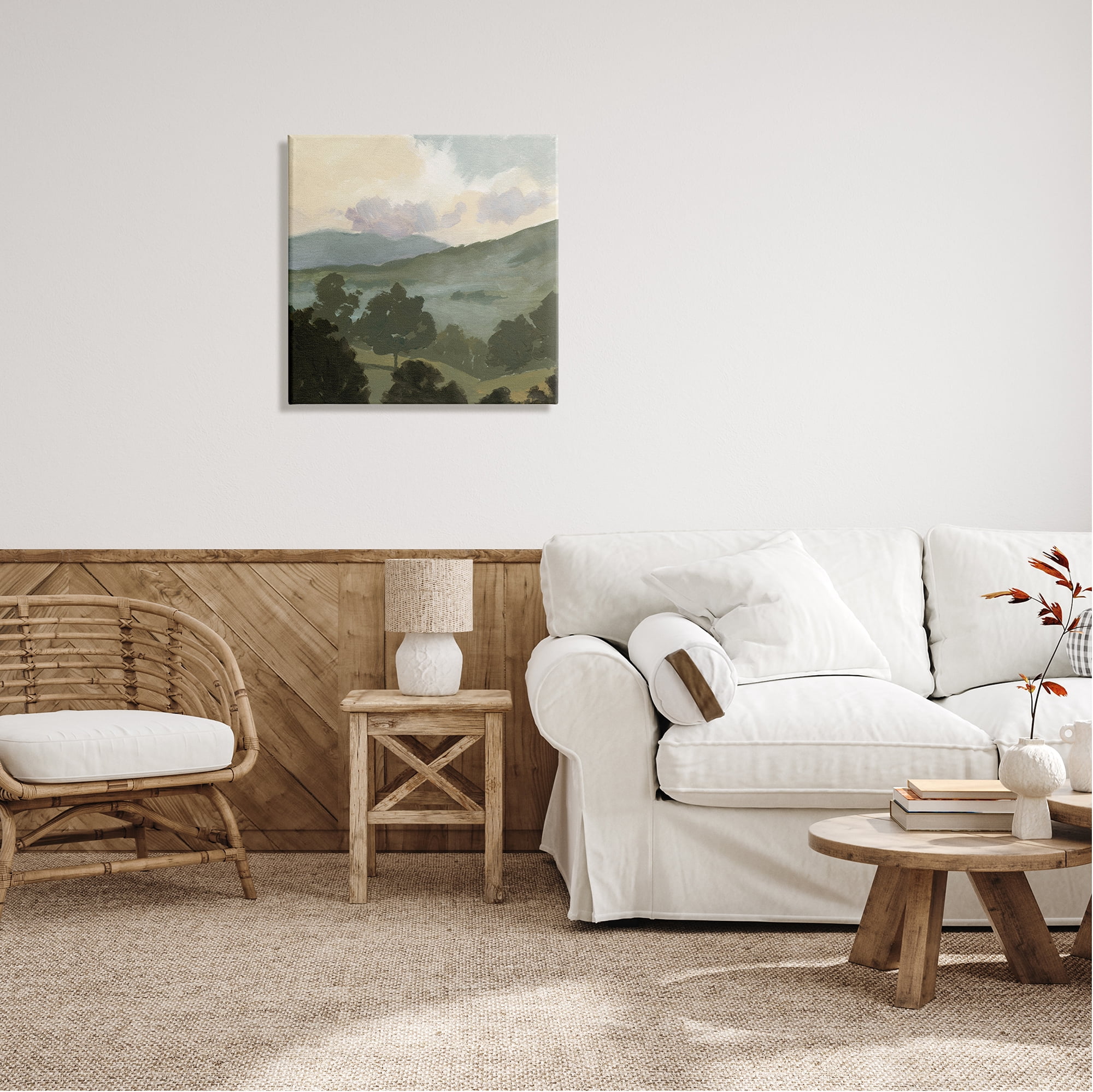Stupell Industries Country Landscape Sky Nature Painting Gallery Wrapped Canvas Print Wall Art, 24 x 24