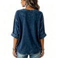 thumbnail image 5 of Womens 9/11 25th Anniversary Shirt 3/4 Sleeve Patriotic T Shirts | Never Forget 911 Memorial Shirt,Loose V-Neck Graphic T-Shirt,Printed American Flag T-shirt,Casual Tee Tops, L, 5 of 5