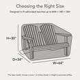 thumbnail image 2 of Covermates Adirondack Bench Cover - 64"L x 64"W x 30"H, Durable Vinyl, Water-Resistant, 2 of 8
