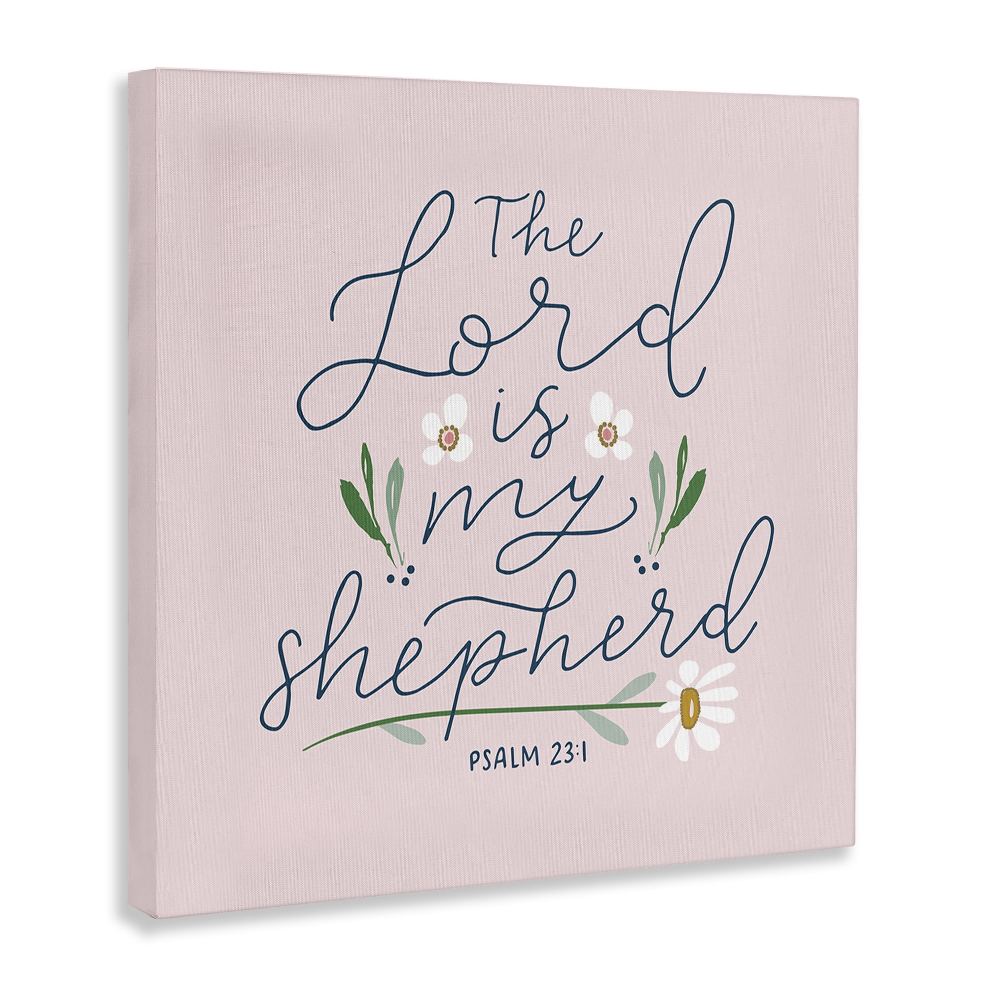 Stupell Industries Lord Is My Shepherd Religious & Spiritual Painting Wrapped Canvas Art Print Wall Art, 30 x 30