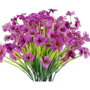 GRNSHTS 6 Bundles Artificial Flowers Outdoor UV Resistant Fake Flowers No Fade Faux Plastic Plants Garden Home Wedding Farmhouse Decor （Fuchsia）