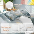 thumbnail image 2 of Cloud Effect Bedding Duvet Cover Set Queen Size 4 Pieces Modern Watercolor Marble Texture Bedding Set with Zipper Closure, 1 Comforter Cover 90x92 Inches 1 Flat Sheet & 2 Pillow Cases, 2 of 7