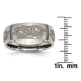 thumbnail image 2 of Titanium 8mm Laser Design Brushed Band, 2 of 5