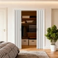 thumbnail image 3 of Fompes PVC Accordion Door, 48x80"/60x80" PVC Foldable Accordion Doors with Latch, Handle, Mounting Hardware, Single Door/Bifold Accordion Closet Door, Folding Door for Interior for Interior, White, 3 of 15