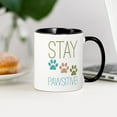 thumbnail image 3 of CafePress - Stay Pawsitive Mug - 11 oz Ceramic Mug - Novelty Coffee Tea Cup, 3 of 4