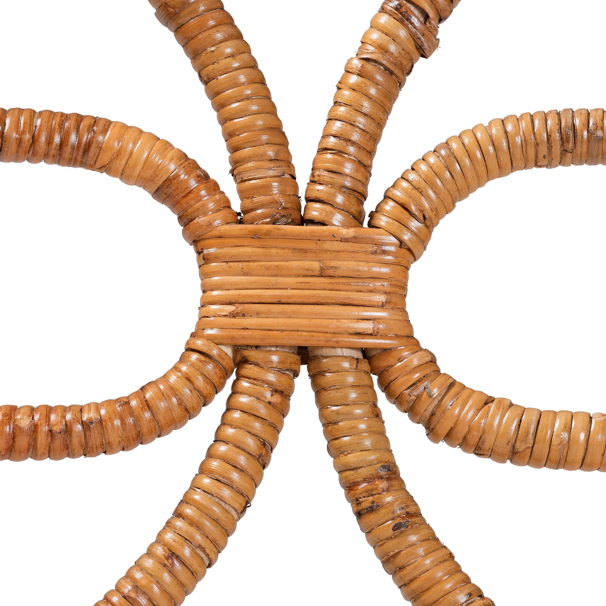 bali & pari Alondra Boho Counter Stool, Counter Height 22", Light Honey