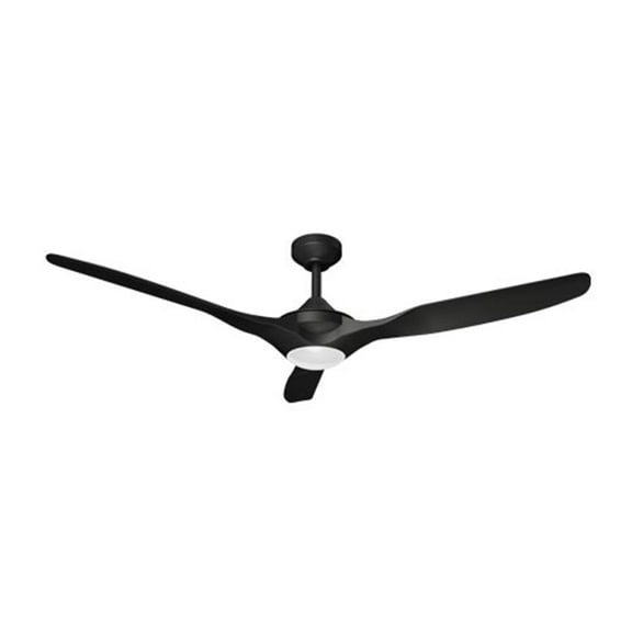 Delta Breez 52" Ceiling Fan w/ LED, Remote, Indoor/Outdoor, Benicia, Black
