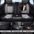 thumbnail image 3 of Fit for Volvo 98% Car Models,5pcs Car Seat Covers,Leather Seat Cover for Cars,Anti-slip Soft Car Seat Protectors(Black and Gray), 3 of 6