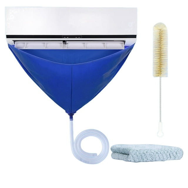 Cubierta de limpieza de aire acondicionado, impermeable, a prueba de fugas, gruesa, doble capa, Universal, herramienta de lavado de polvo para aire acondicionado