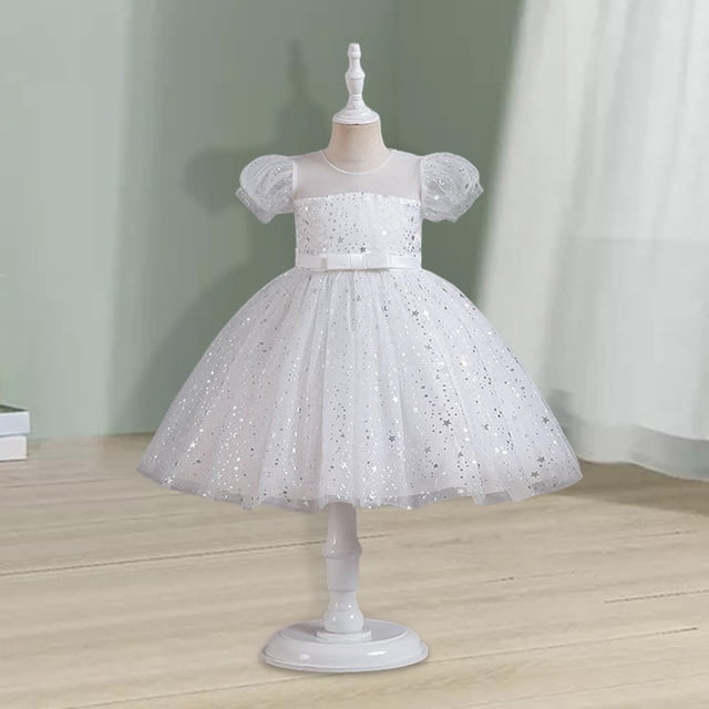 Vestido de moda para niños pequeños, vestido , accesorio de disfraz, vestido de manga abullonada, vestido de hada, vestido de princesa para 140cm Yinane Vestido de niñas