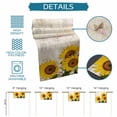 thumbnail image 5 of Table Runner Dresser Scarf 13 x 48 Inch Sunflower Countryside Flower Vintage Letter Background Table Runners Non-Slip Heat Kitchen Dining Table Decor for Indoor Outdoor Home Party Decoration, 5 of 7