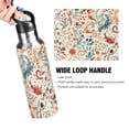 thumbnail image 4 of Yayeee 20oz Insulated Water Bottle Double Wall Stainless Steel with Flip Straw Lid, Watercolor Leaves, 4 of 7