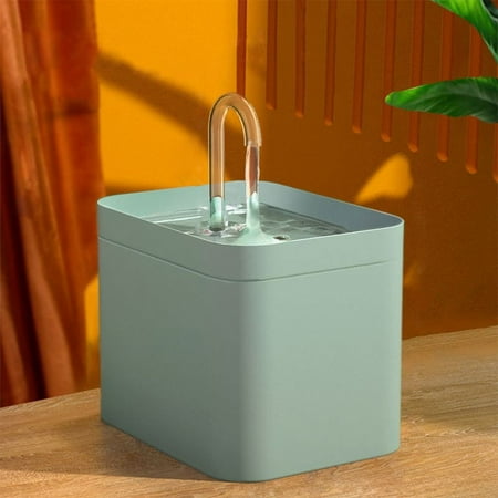 Mute Electric Pet Water Dispenser Recirculate Filtring Drinker Cat Water Filter Pet Drinking Dispenser Pet Drink Bowl Cat Water Fountain GREEN US PLUG