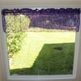 thumbnail image 3 of Floral Lace Window Valance 58 Inch Wide Purple, 3 of 3