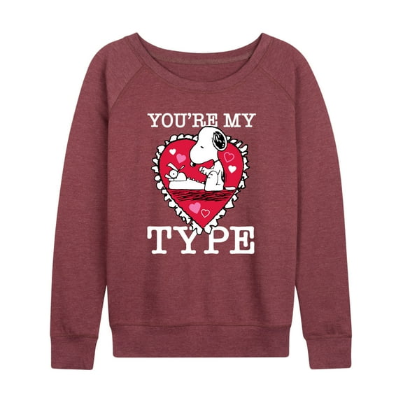 Peanuts - You're My Type - Women's Lightweight French Terry Long Sleeve Shirt