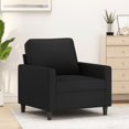 thumbnail image 1 of vidaXL Fauteuil de Sofa Noir 60 cm Velours, 1 of 5