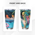 thumbnail image 3 of KLL Tropical Poolside Relaxation Print 40oz Stainless Steel Insulated Car Cup with Spillproof Lid - Keep Your Drink Hot or Cold on the Go-Straw Three-piece Set, 3 of 8