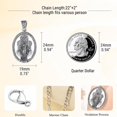 thumbnail image 5 of TANGPOET S925 Sterling Silver Miraculous Medal Necklace, Double Sided Virgin Mary Pendant Jewelry for Men Women Daily Wear, 5 of 5